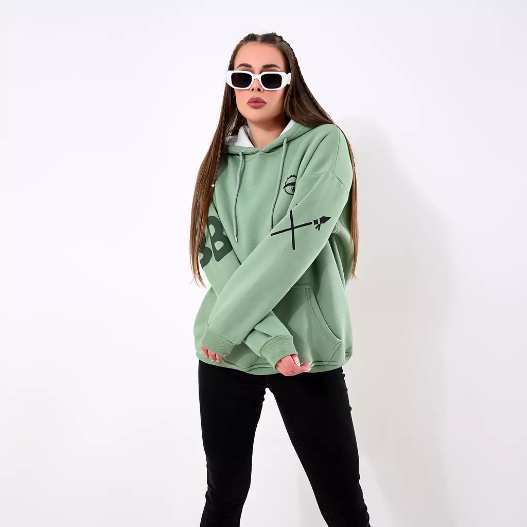 Mint green unisex hoodie 