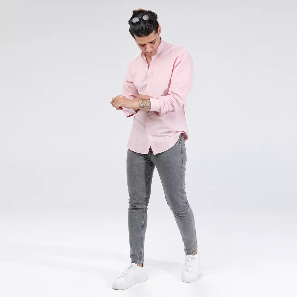 Linen Plain Shirt long Sleeve