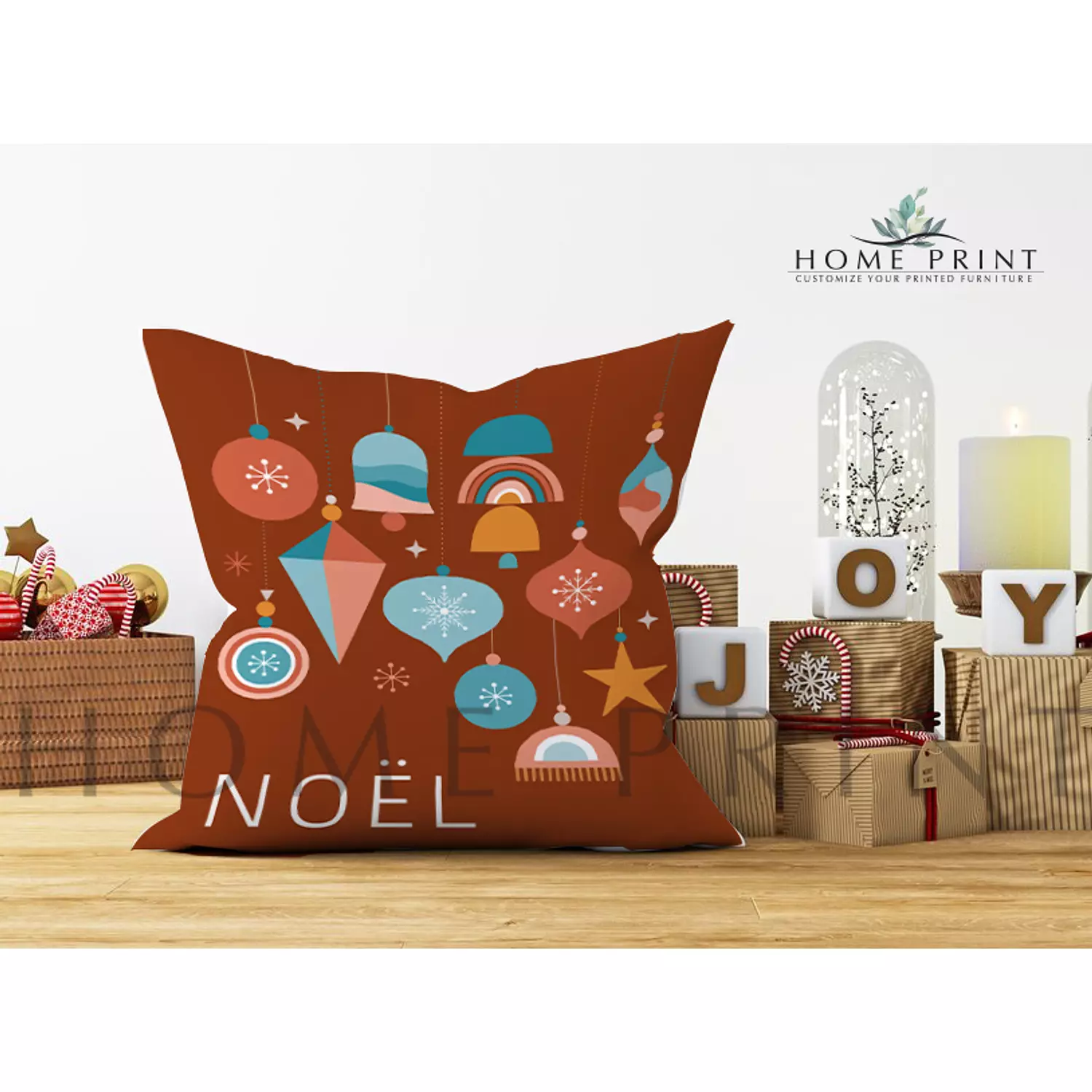 "Noel" Christmas cushion hover image