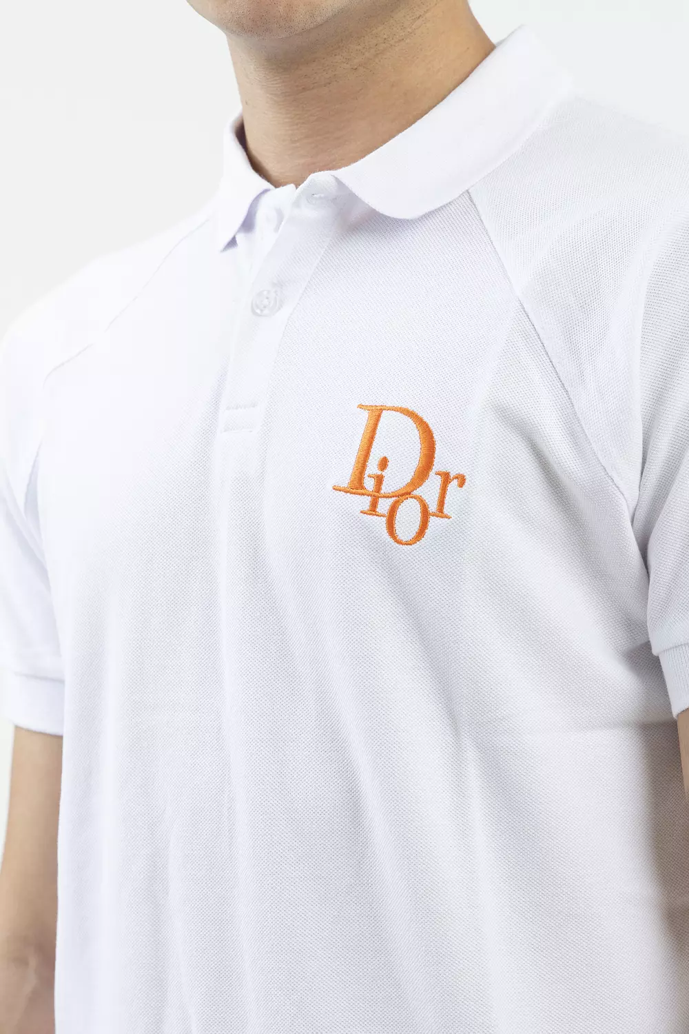 Polo T-Shirt with Bee Embroidery-2nd-img