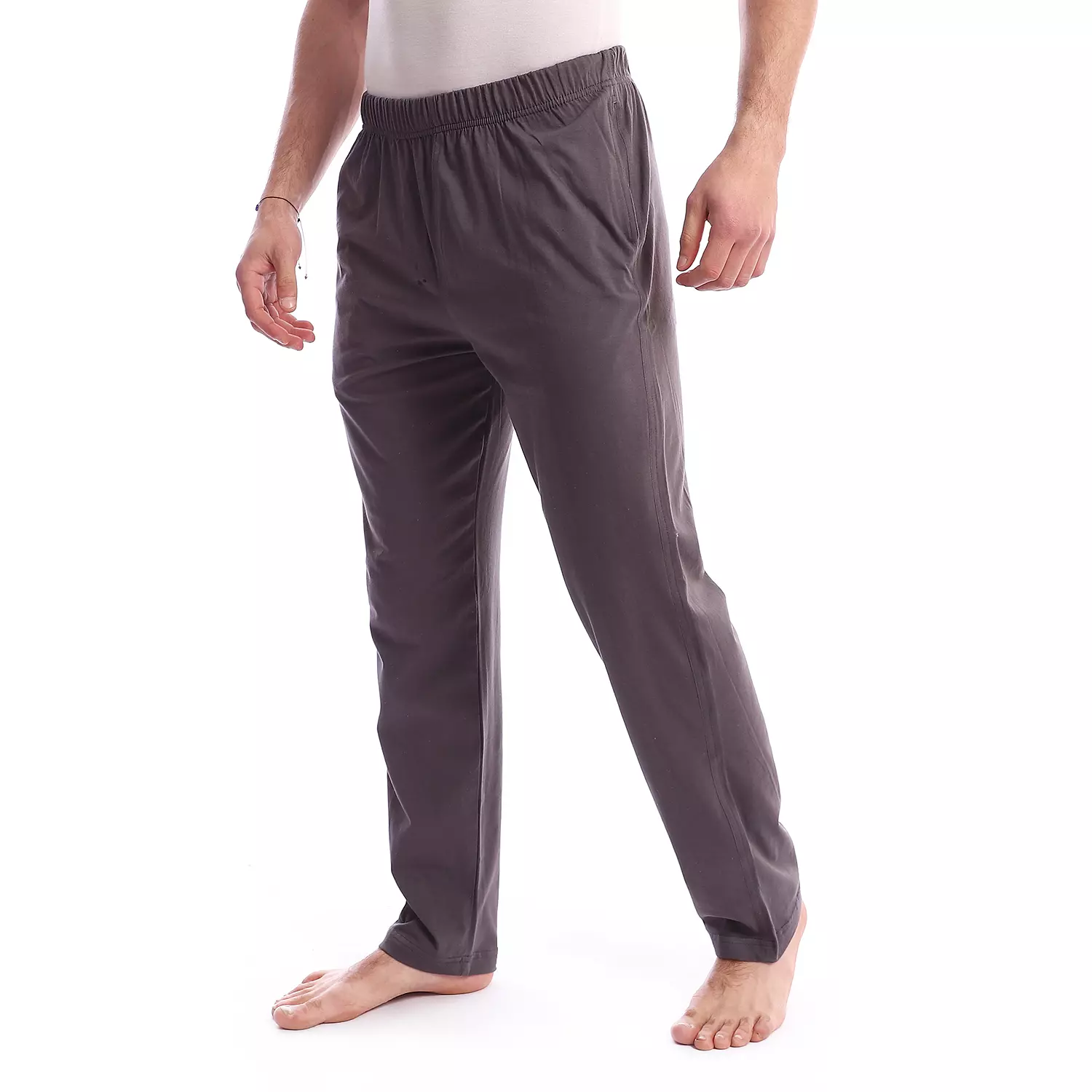 Cotton Plain Pajama Pants - 4040 - Grey hover image