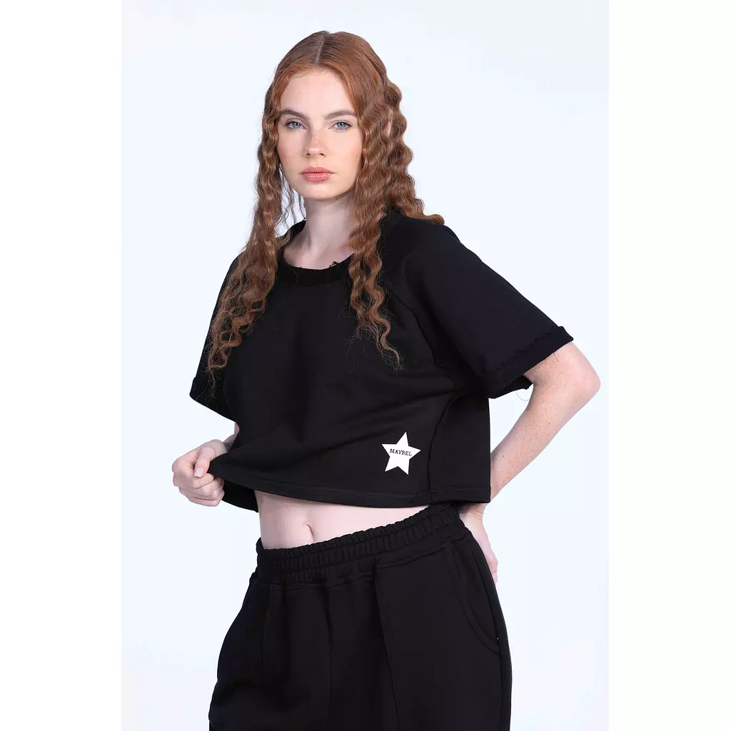 Black cropped shirt  