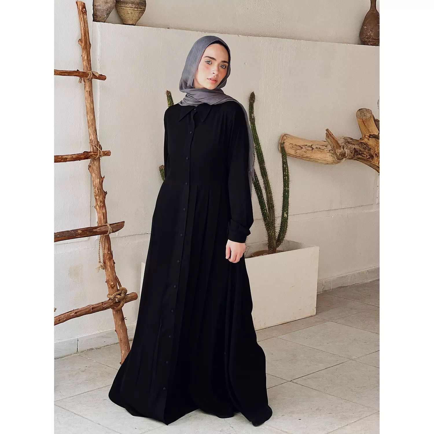 The Buttoned Abaya  hover image