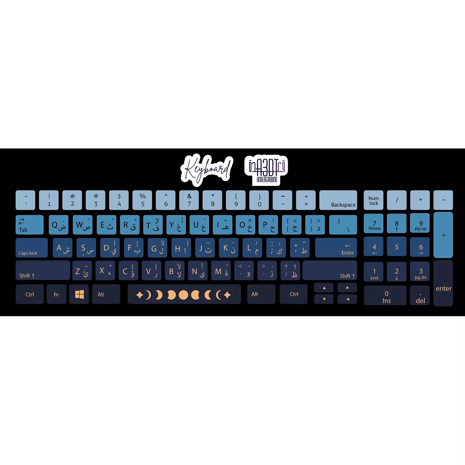 Moon keyboard sticker  🌖  hover image