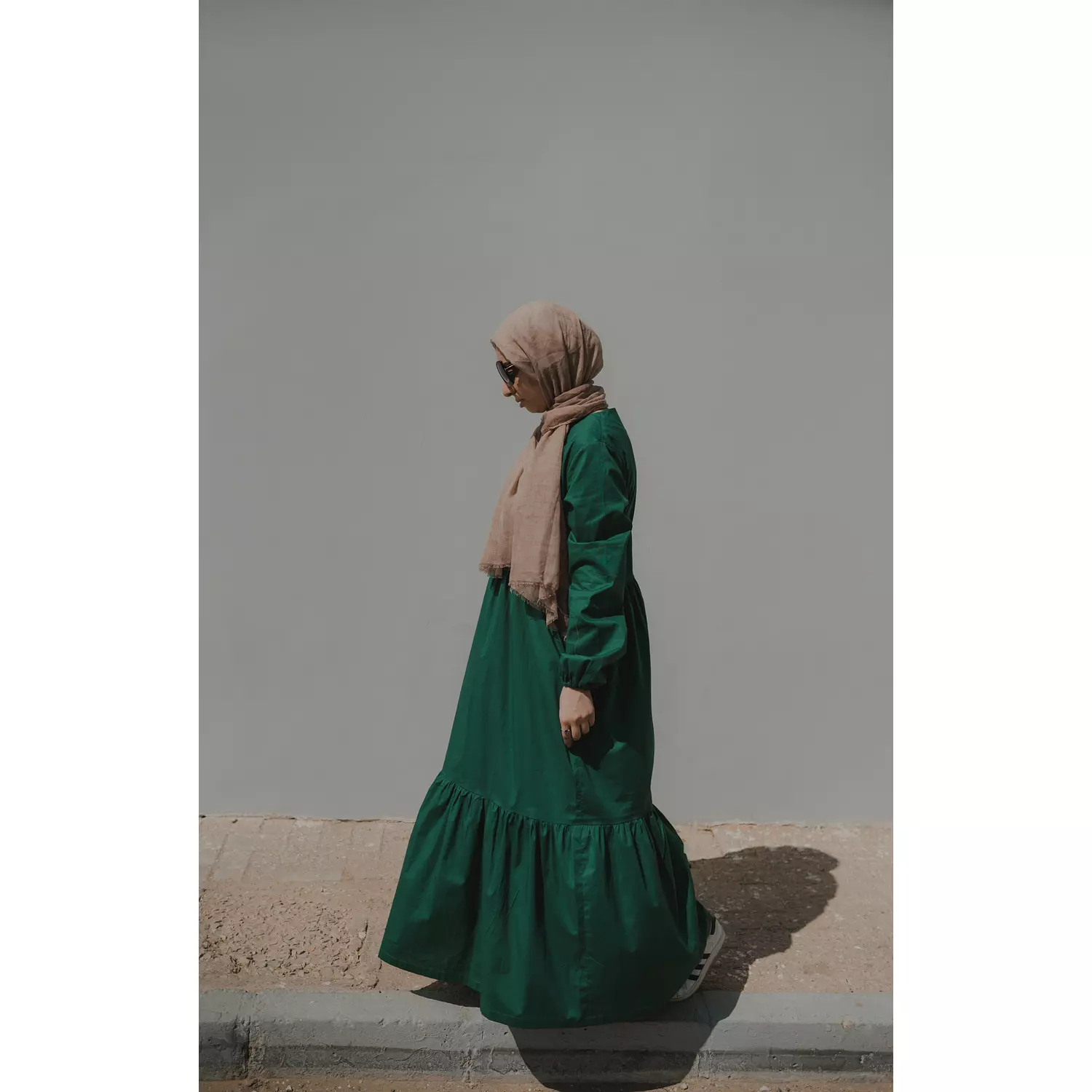 Green Poplin Cotton Dress 1