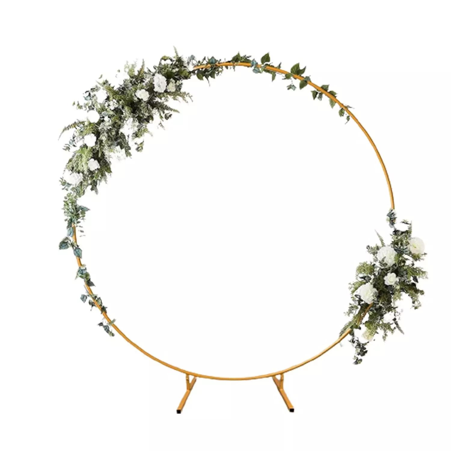 Circle Flower Stand - Metal - Gold 1