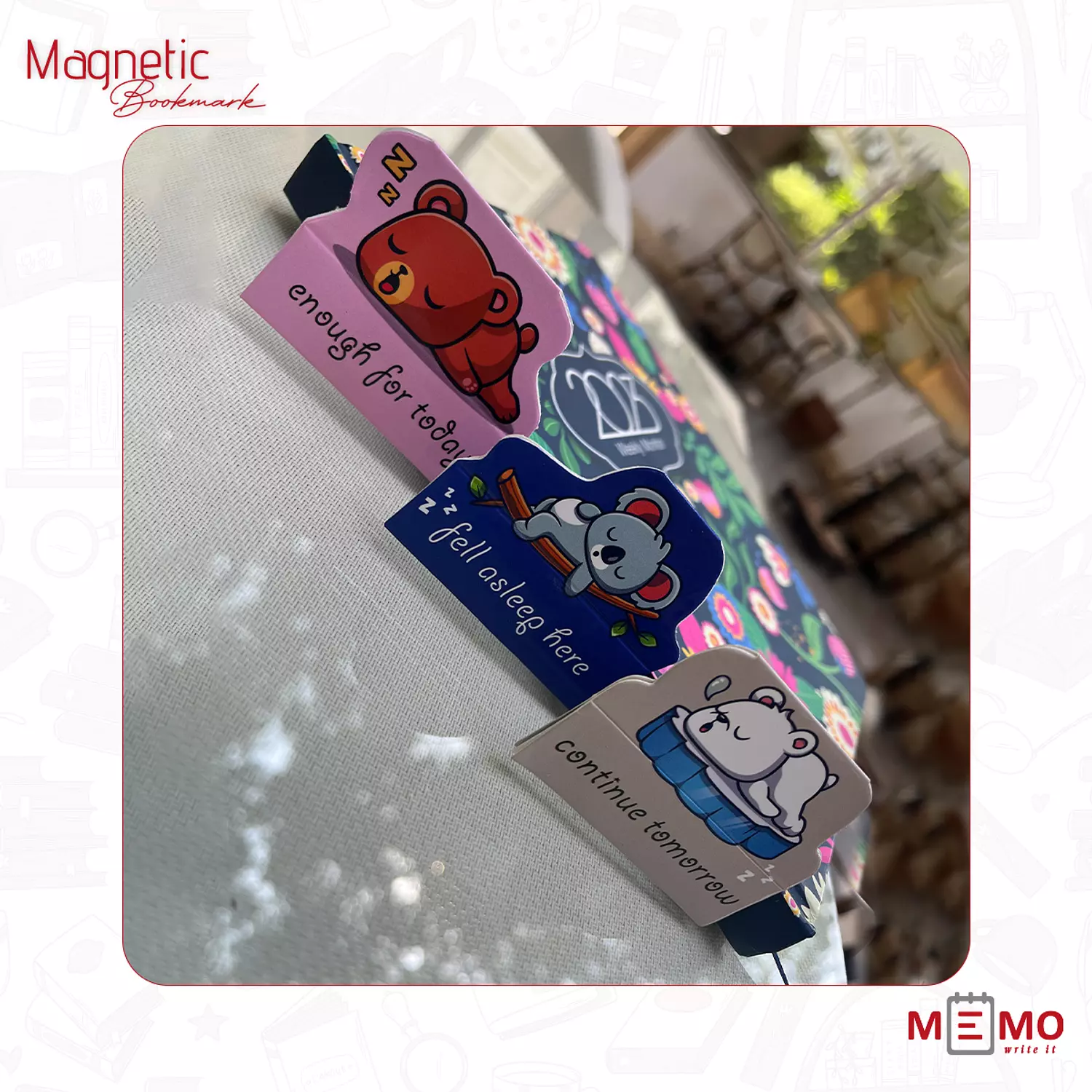 Memo  Magnetic Bookmarks "Sweet Bears" (3 pcs) 3