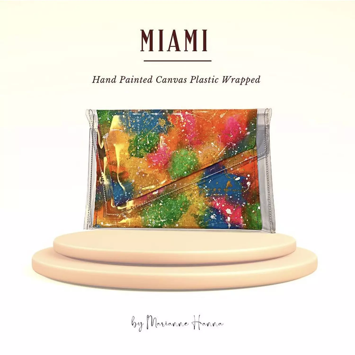 Printed Miami City Canvas plastic-wrap Pouch 1