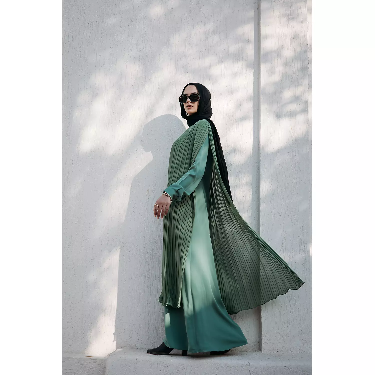 Night Blooming Abaya in Sage Green hover image