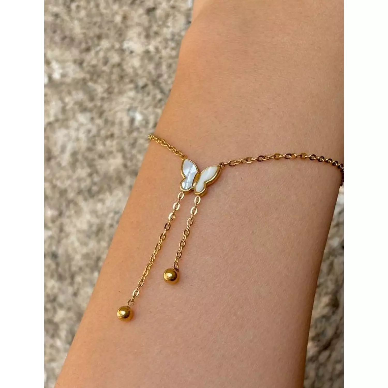 White Butterfly bracelet   2