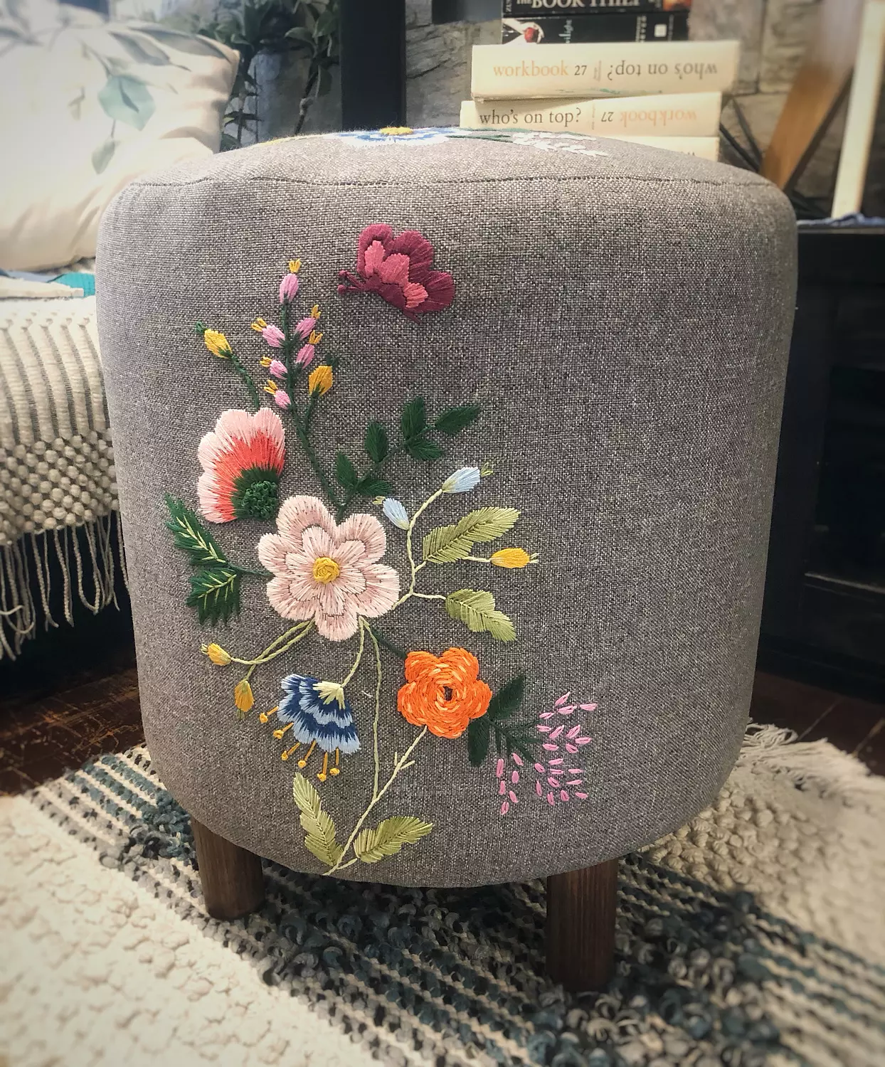 Floral Fantasy Ottoman 3