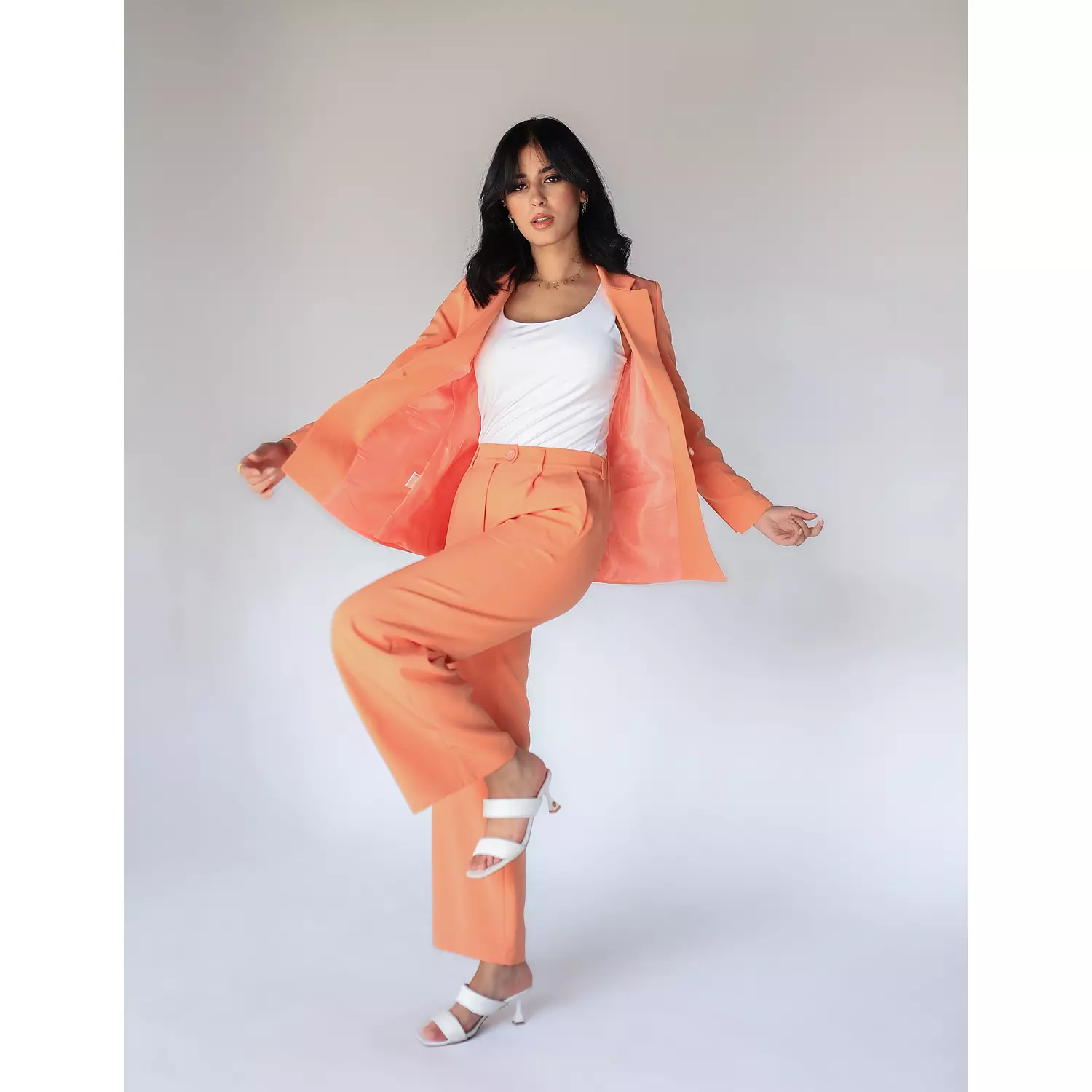 Melon Wide-leg Straight Mid Pants 7