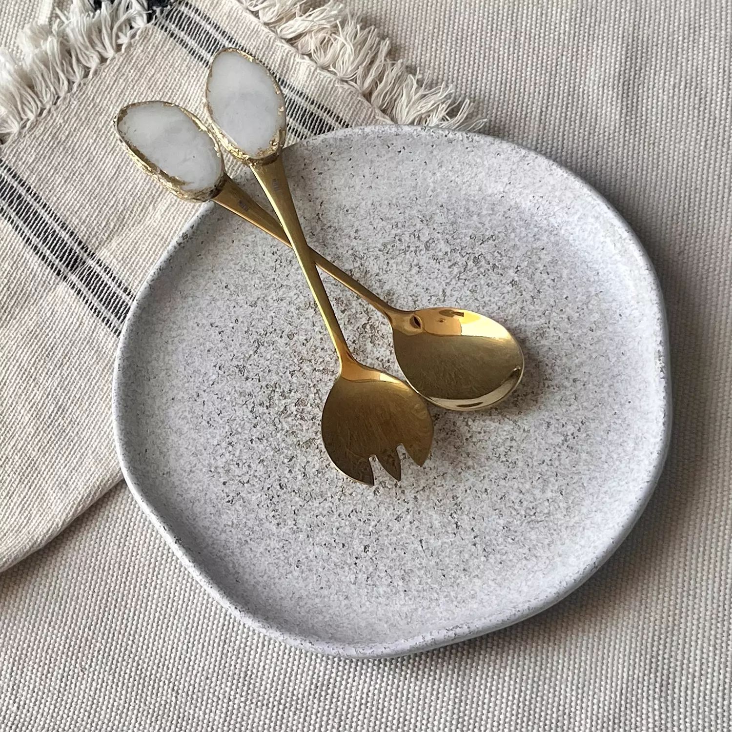 Gold Salad Serving set 2