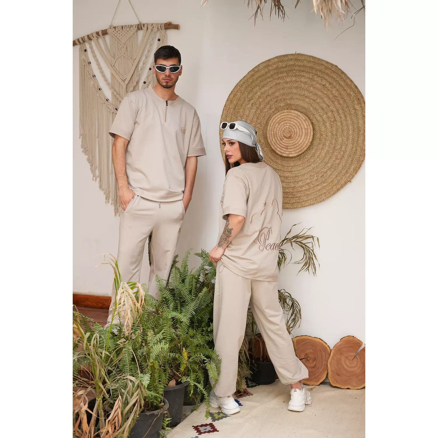 Beige unisex basic set    2