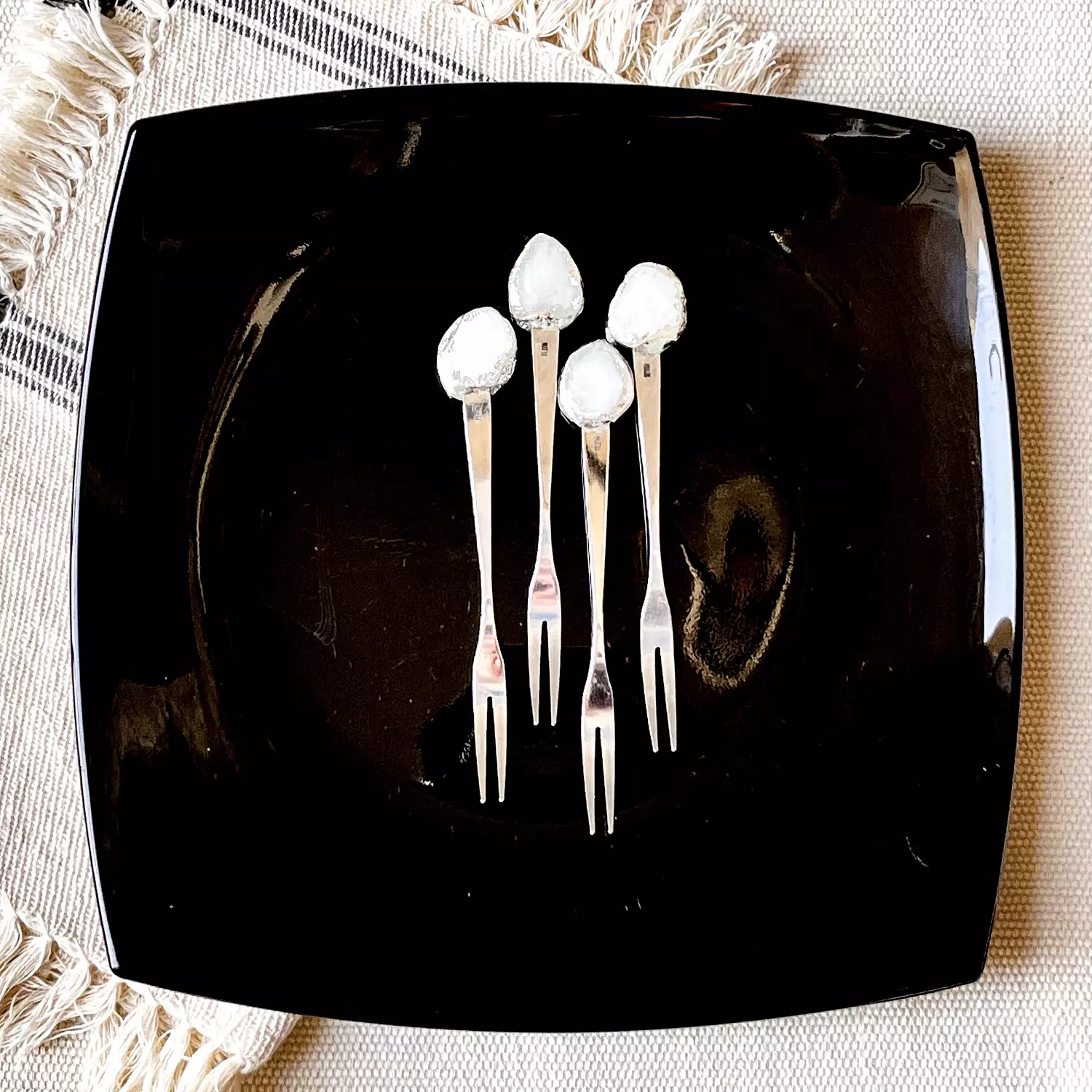 Silver cake fork set 3