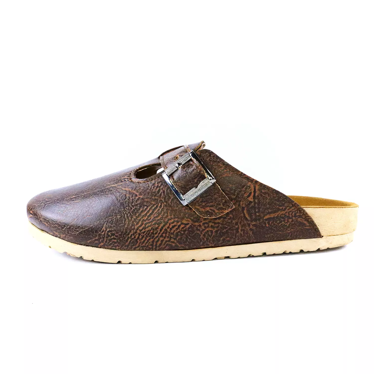 Leather Clogs - Brown plaid 5