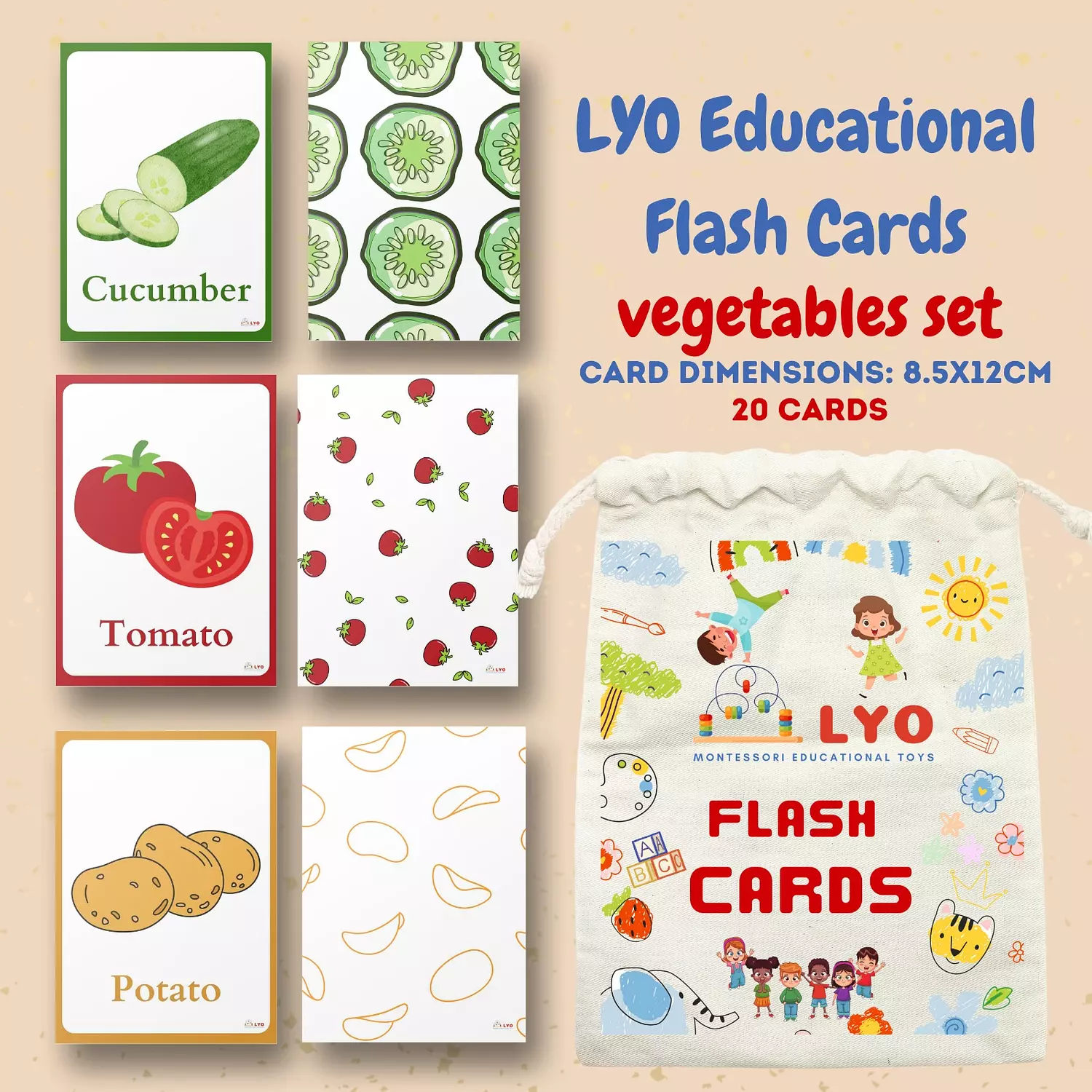LYO Flash Cards (Fruits-Vegetables) 1