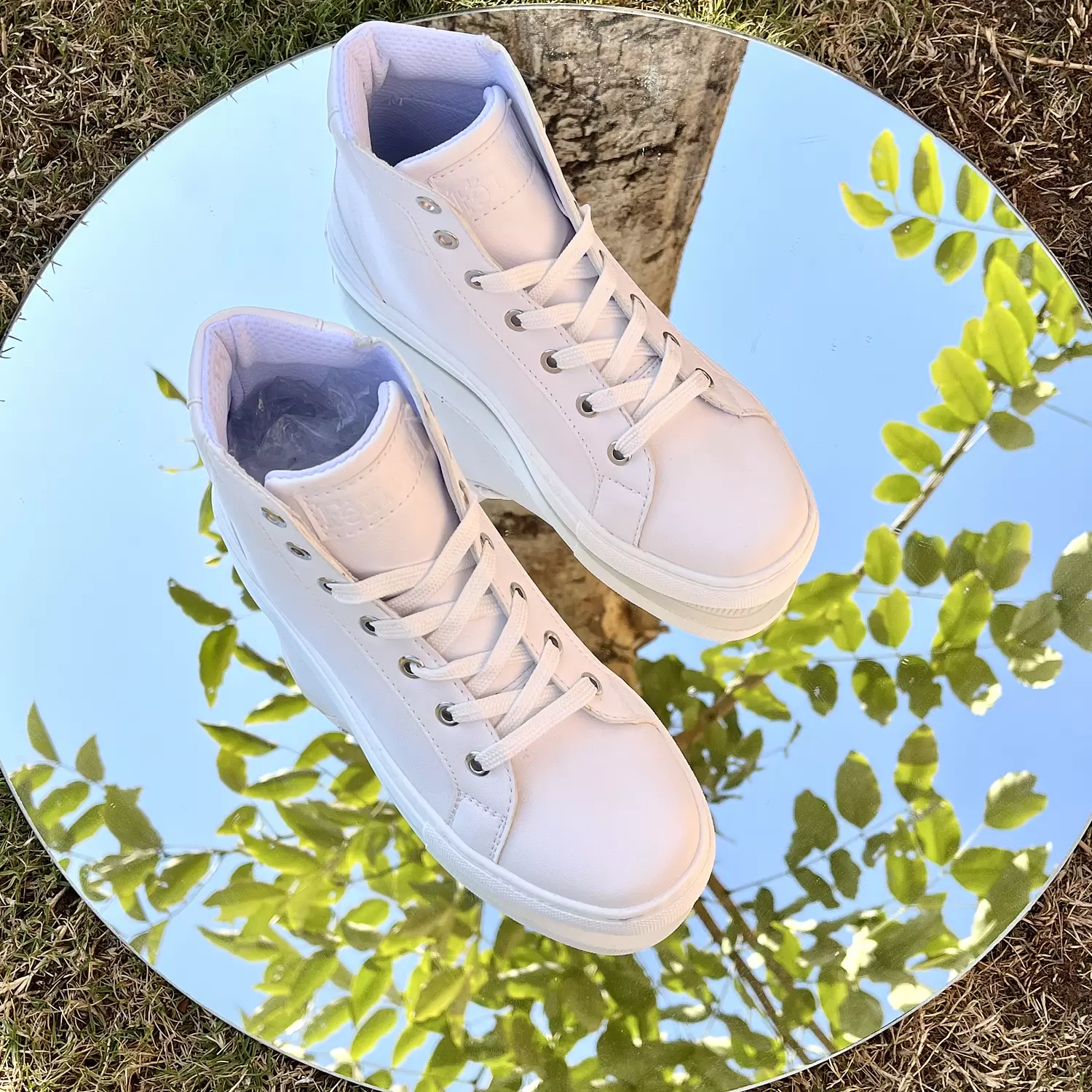 High Neck white sneakers 5