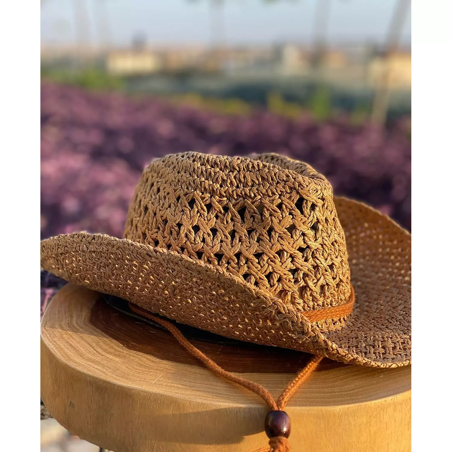 Khaki straw hat  hover image