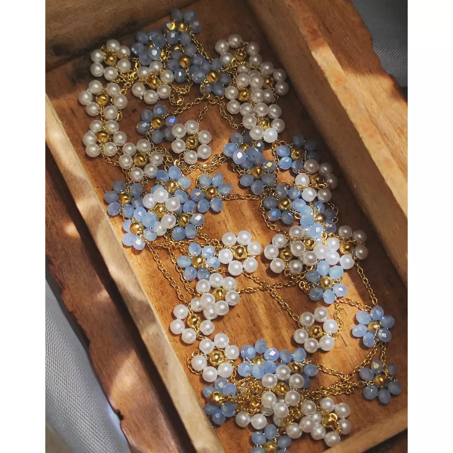 Blue Beaded flowers  1