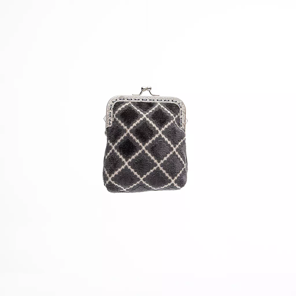 The Velvet Silver-Lined Kisslock Coin Purse