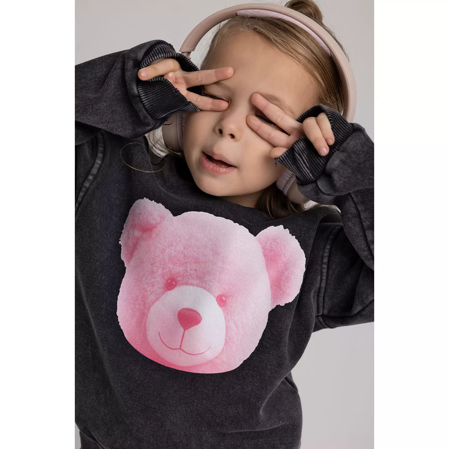 Pinkish Teddy Bear Acid Washed-2nd-img