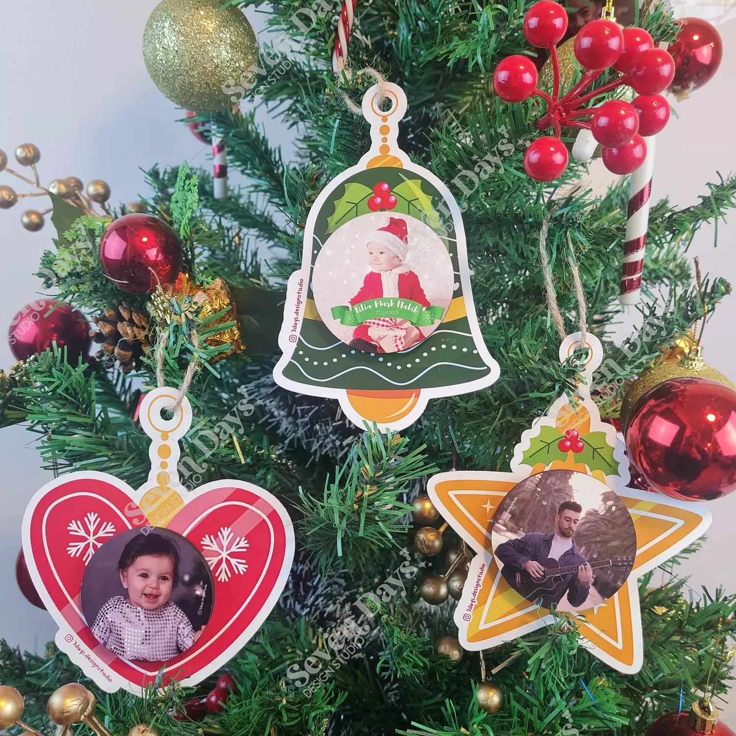 Christmas Tree Ornaments Magnet hover image