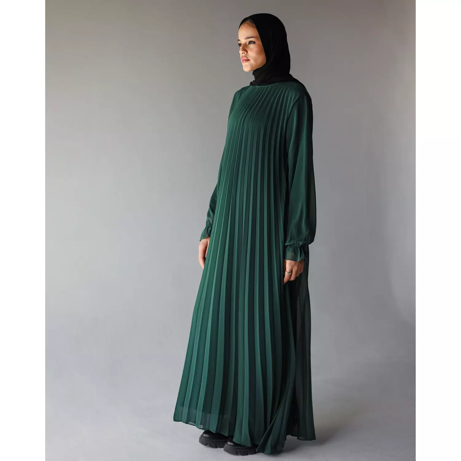 Green Cloach Pleataed Dress 5