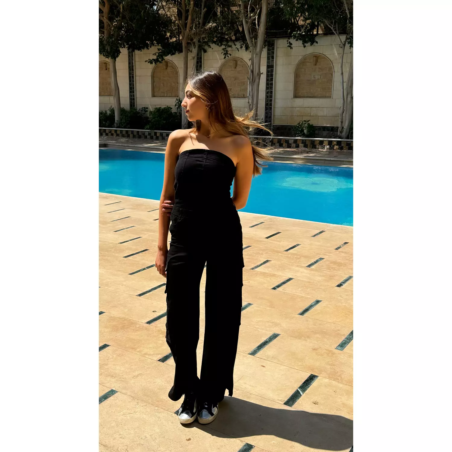 Black Bandeau Jumpsuit  hover image