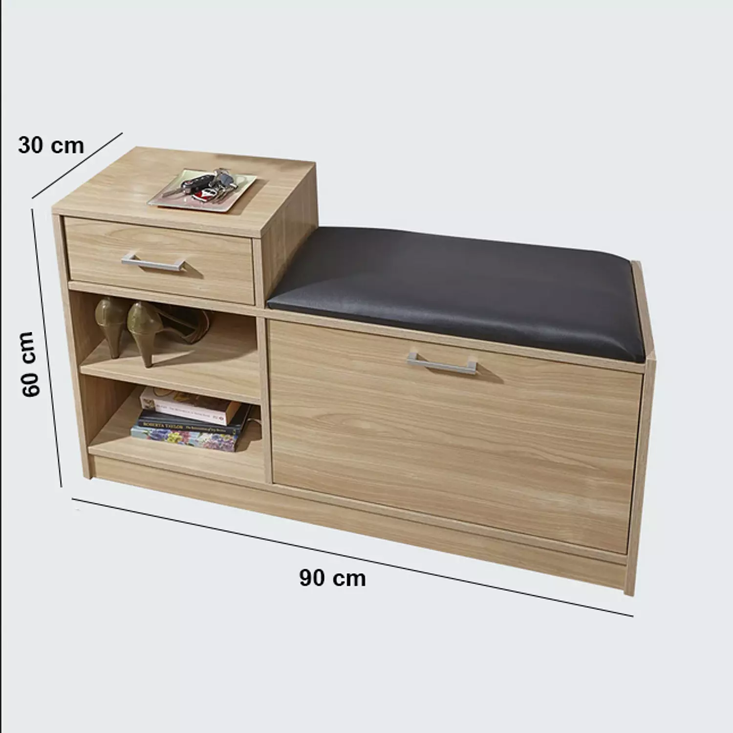 Banquette Shoe Storage 90x30x60 cm - Artco.sho067 8