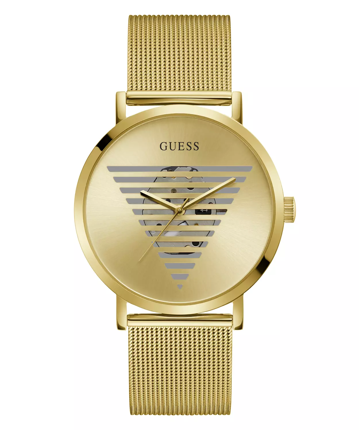 GUESS GW0502G1 ANALOG WATCH For Men Round Shape Gold Stainless Steel/Mesh Polished Bracelet 0