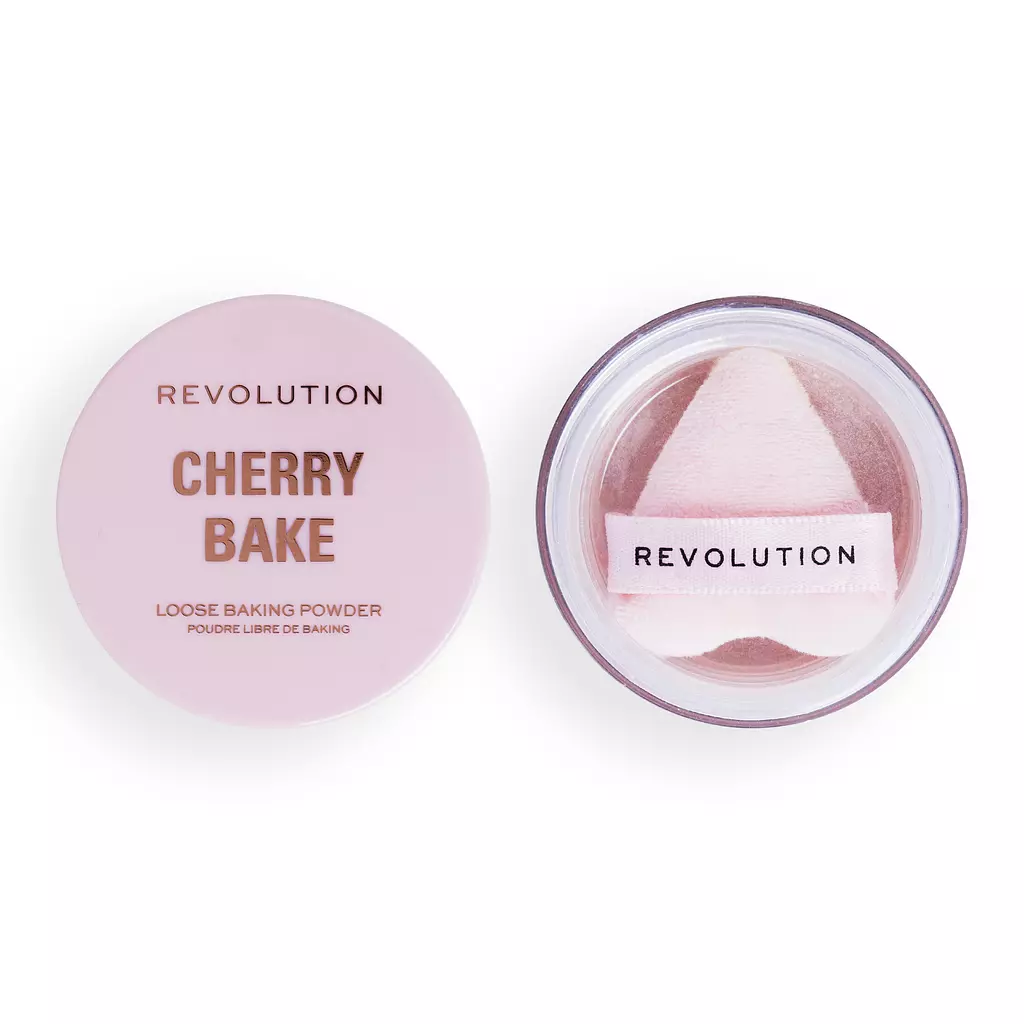 Makeup Revolution Cherry Bake Loose Powder & Puff