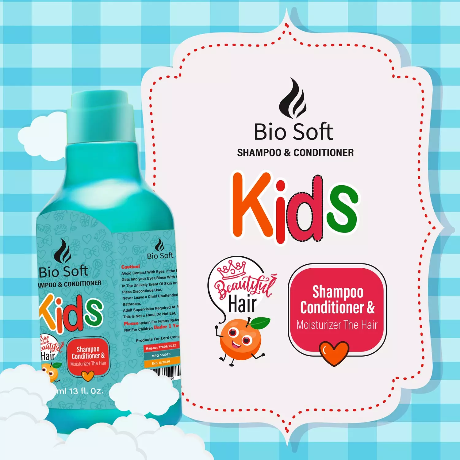 Shampoo& conditioner with watermelon for kids hover image