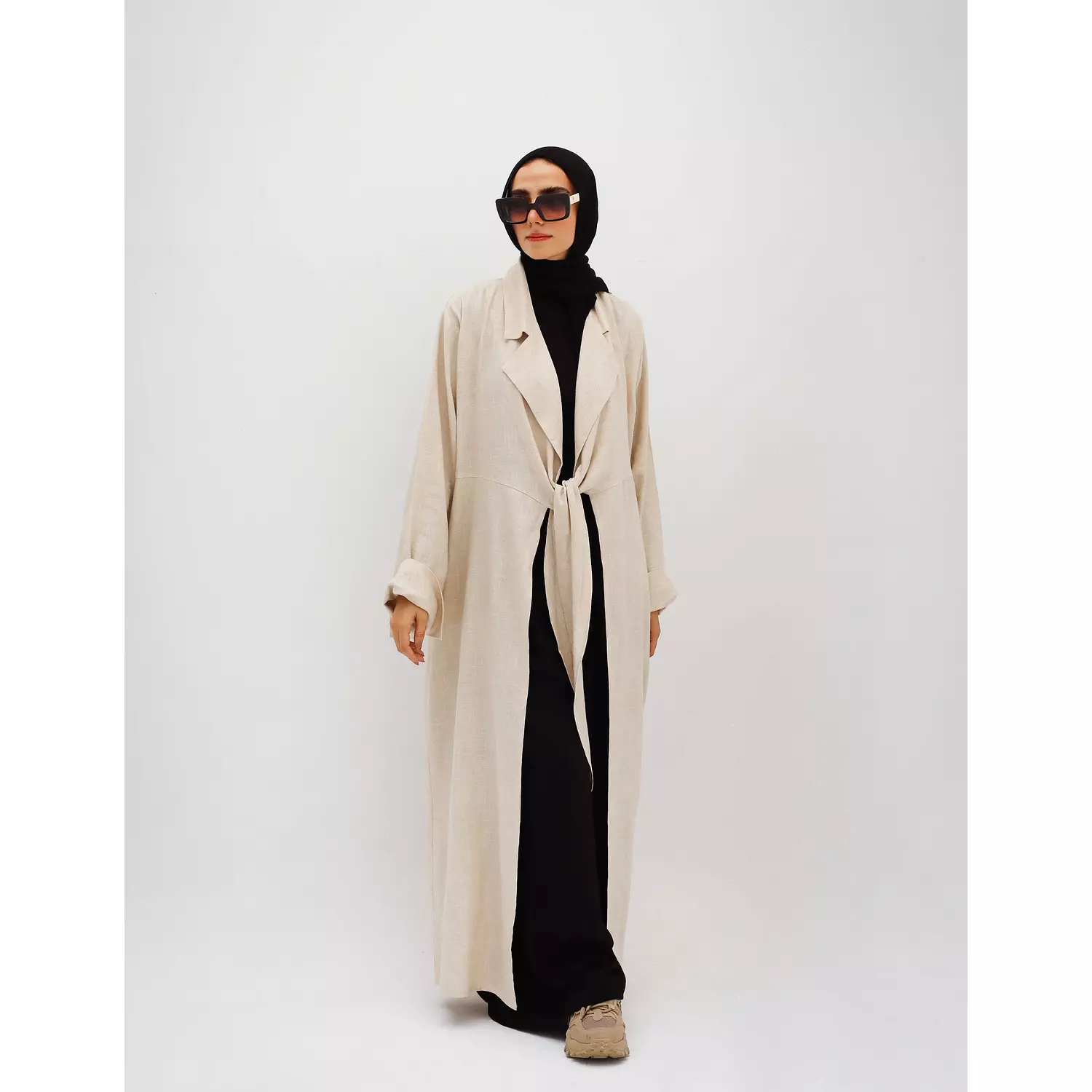 Desk-to-dinner Kimono in Beige hover image