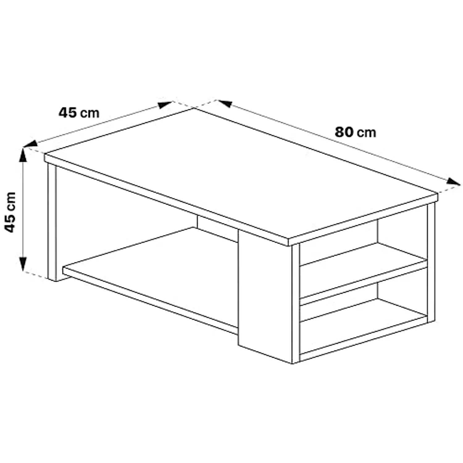 center table 80x45x45 cm - artco.ct11 6