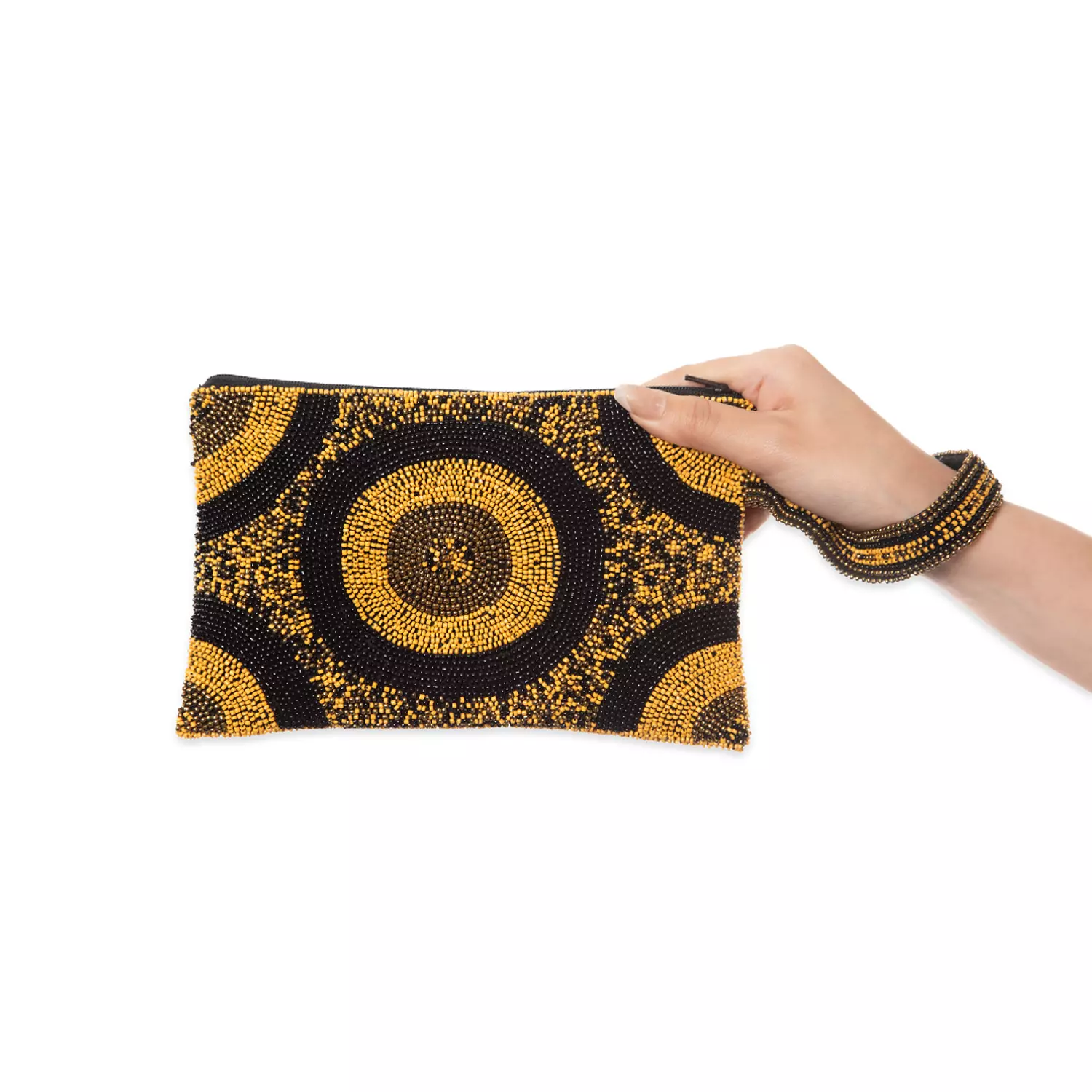 “Golden Sunset” Handmade Beaded Clutch hover image