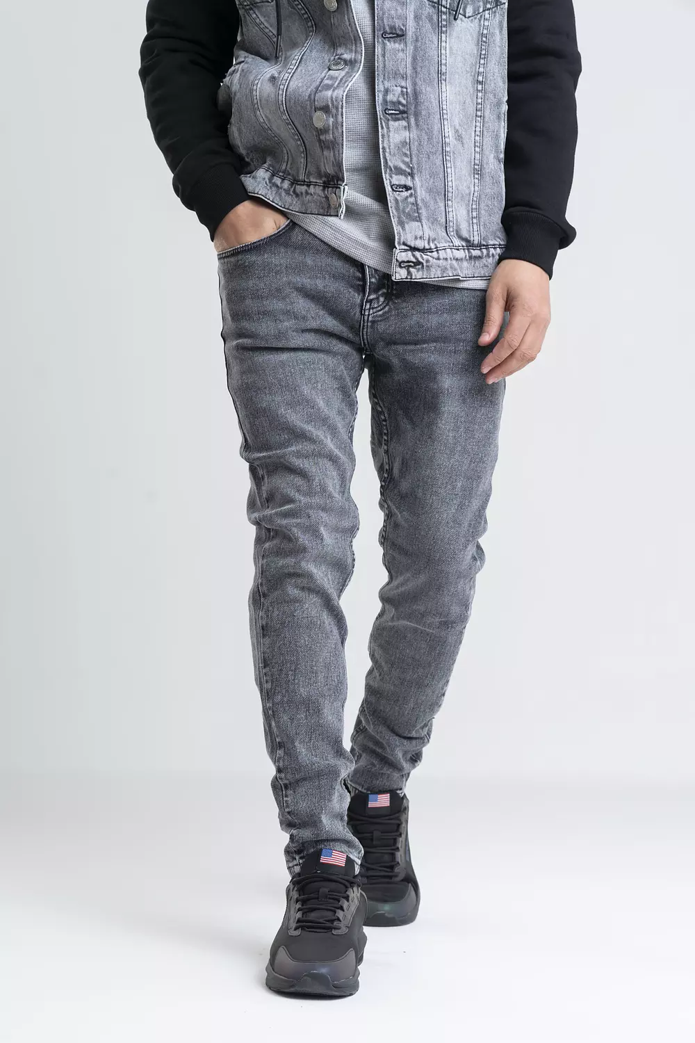 Dark Grey Denim Jeans  hover image