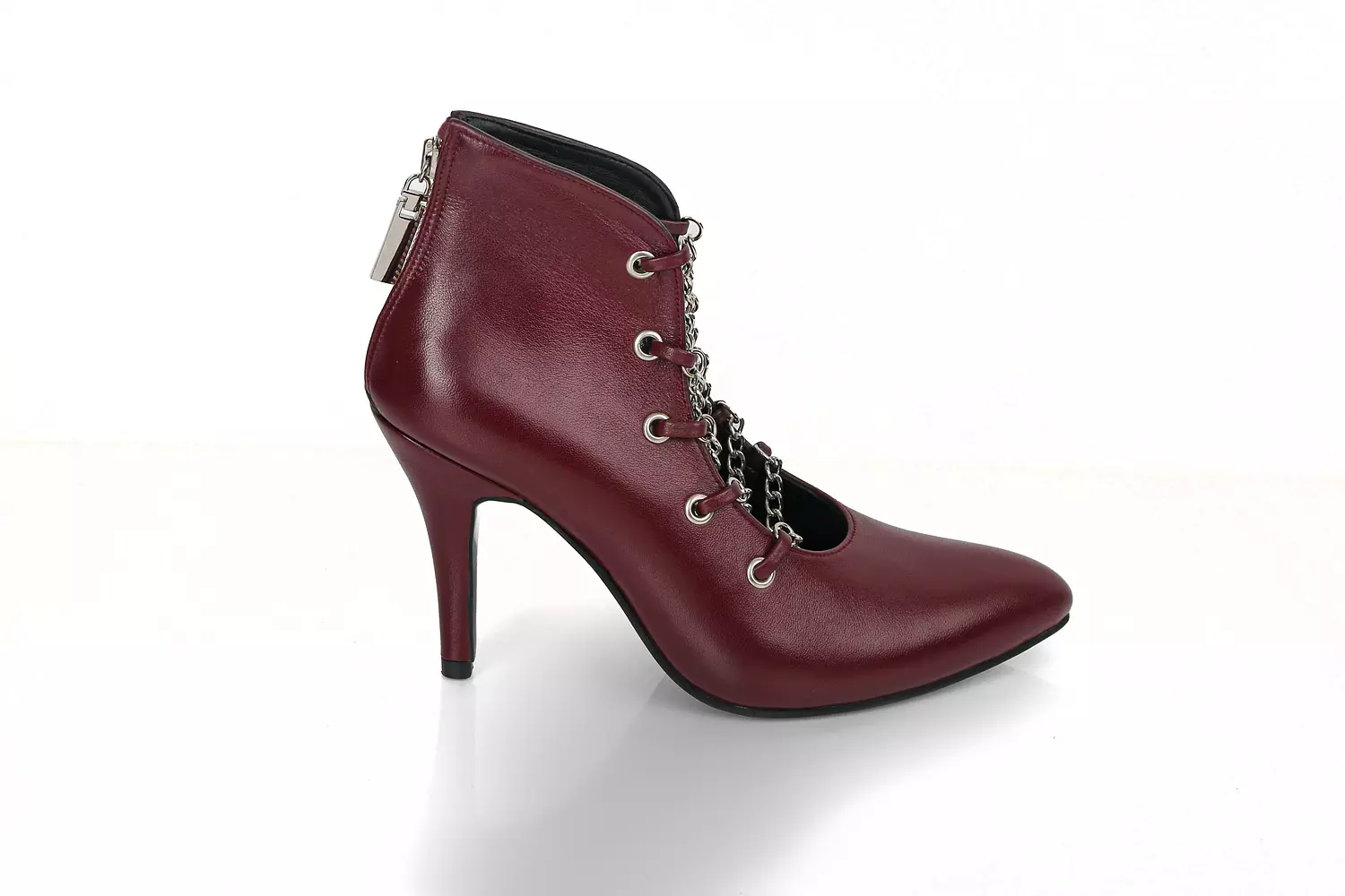 Burgundy Chain-Stilettos 2