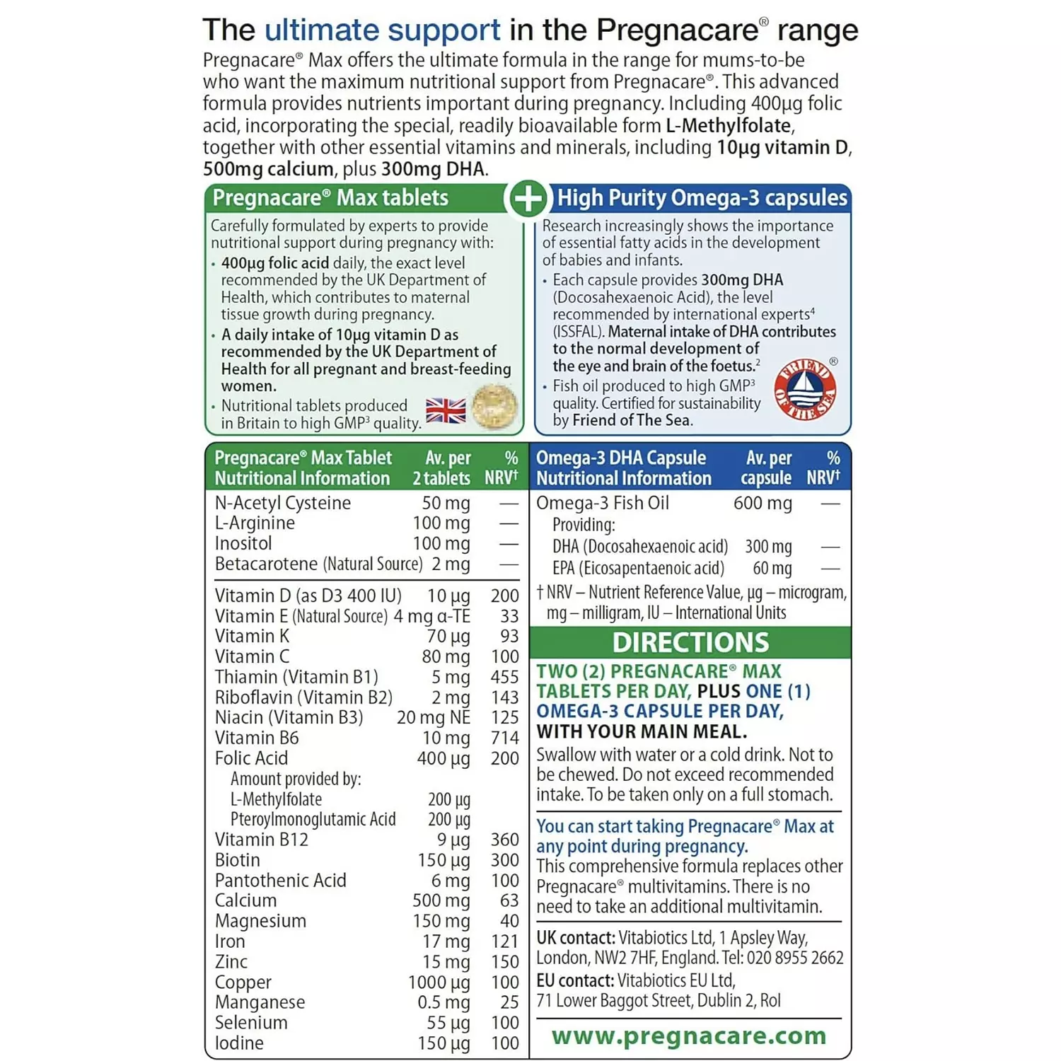 Pregnacare Max (Maximum support) 84 tablets 2