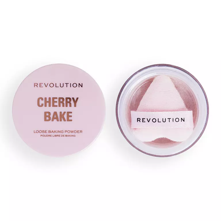 <p><strong><span style="color: rgb(0, 0, 0)">Makeup Revolution Cherry Bake Loose Powder &amp; Puff</span></strong></p>