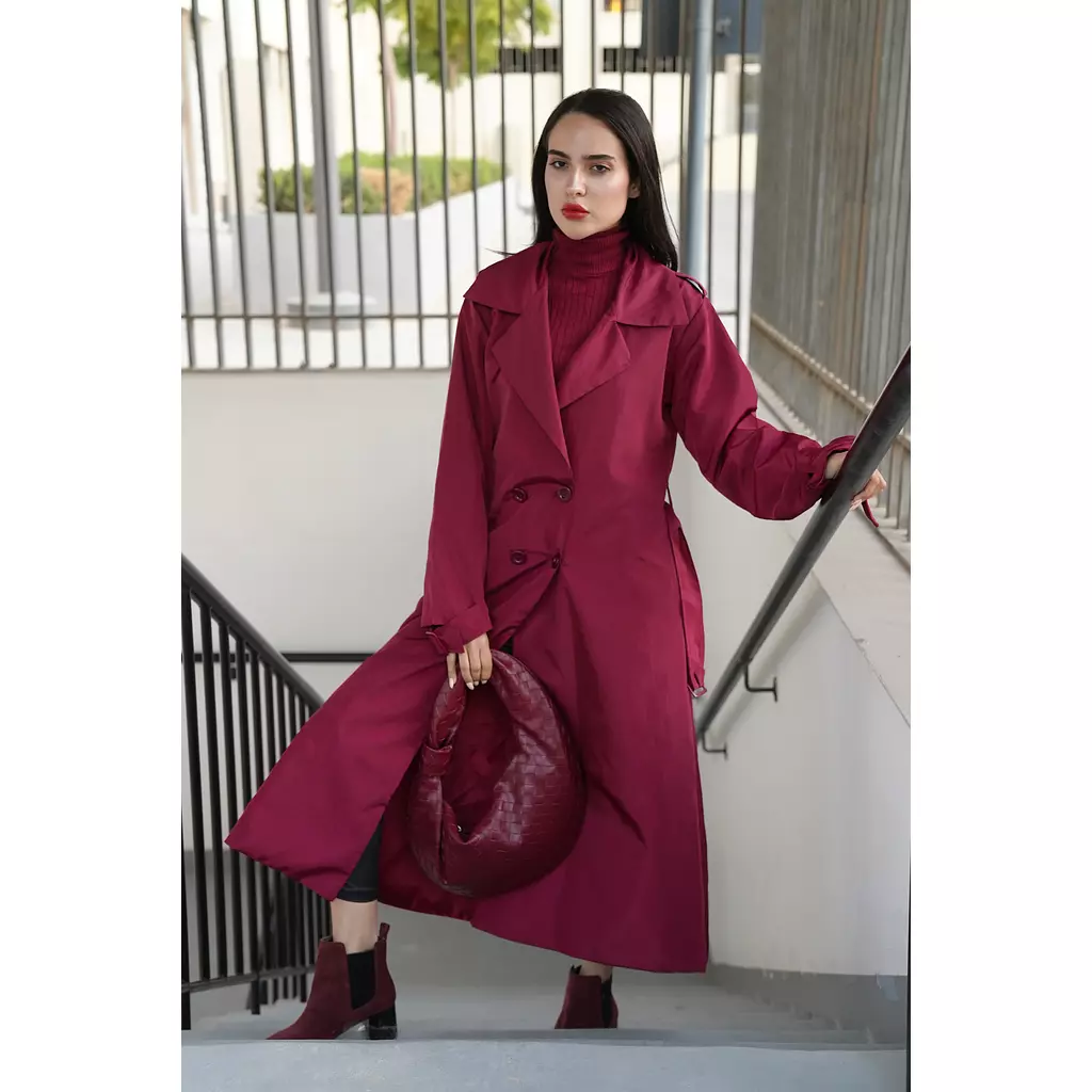 Double breasted trench coat