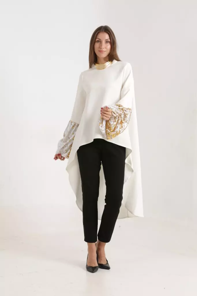 White soiree top