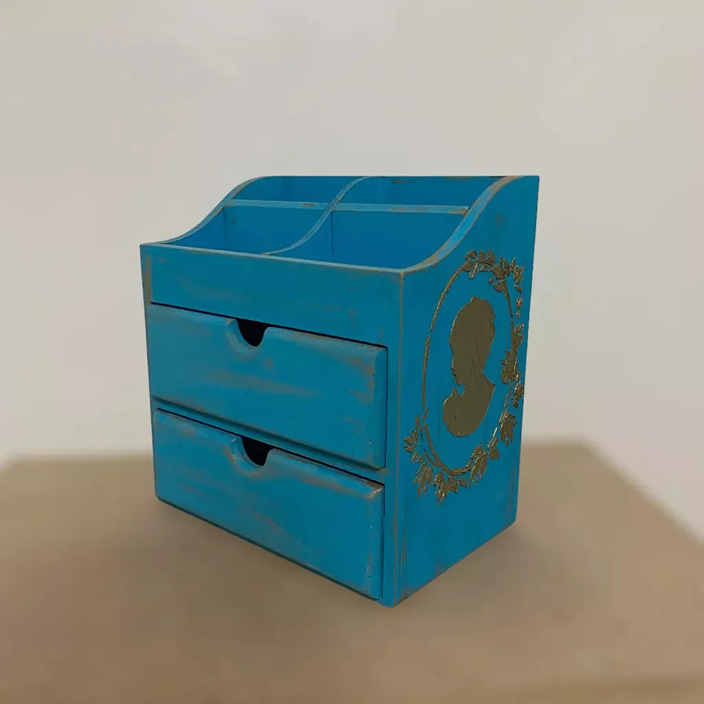 turquoise queen two drawers organizer 