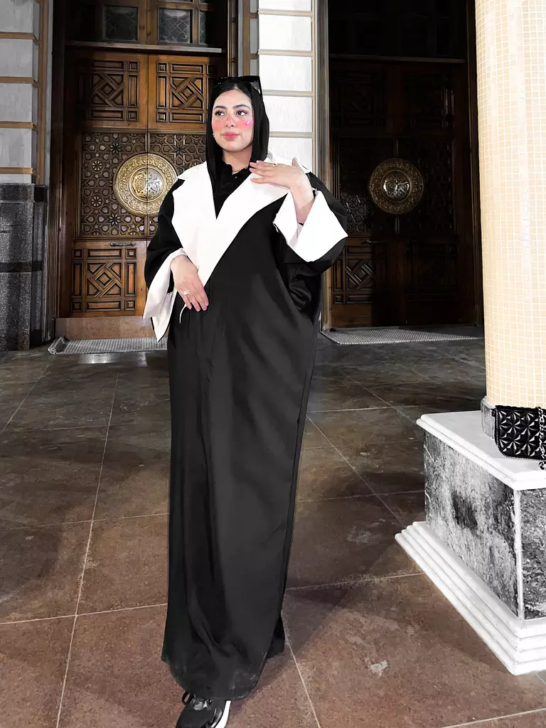 Black & Beige Blazer Kaftan