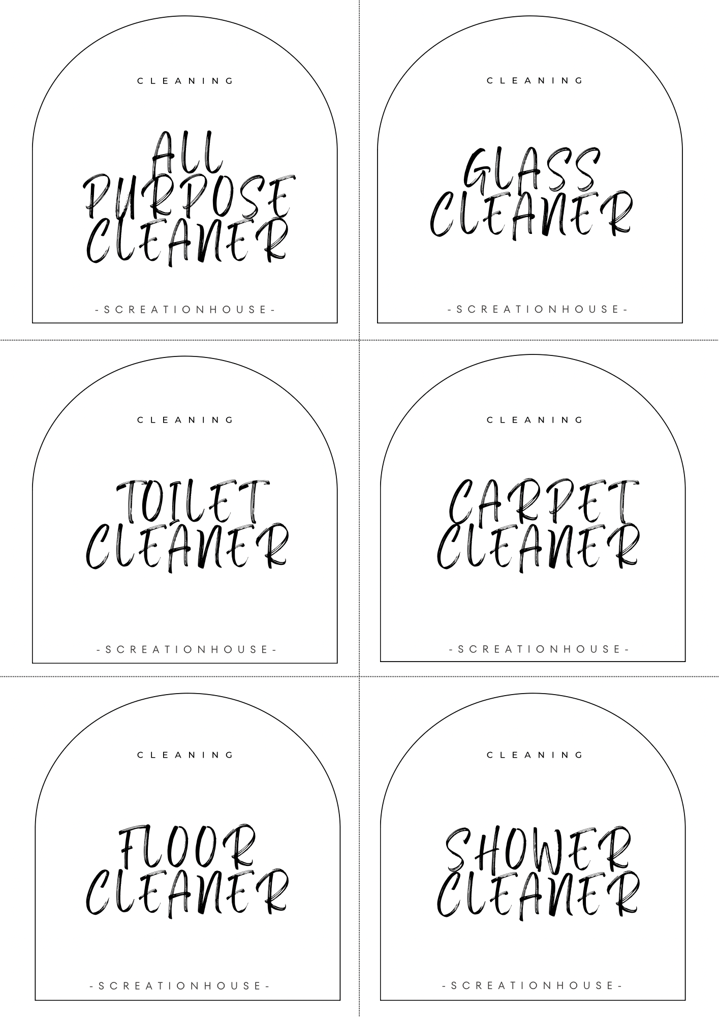 Plain cleaning sticker 