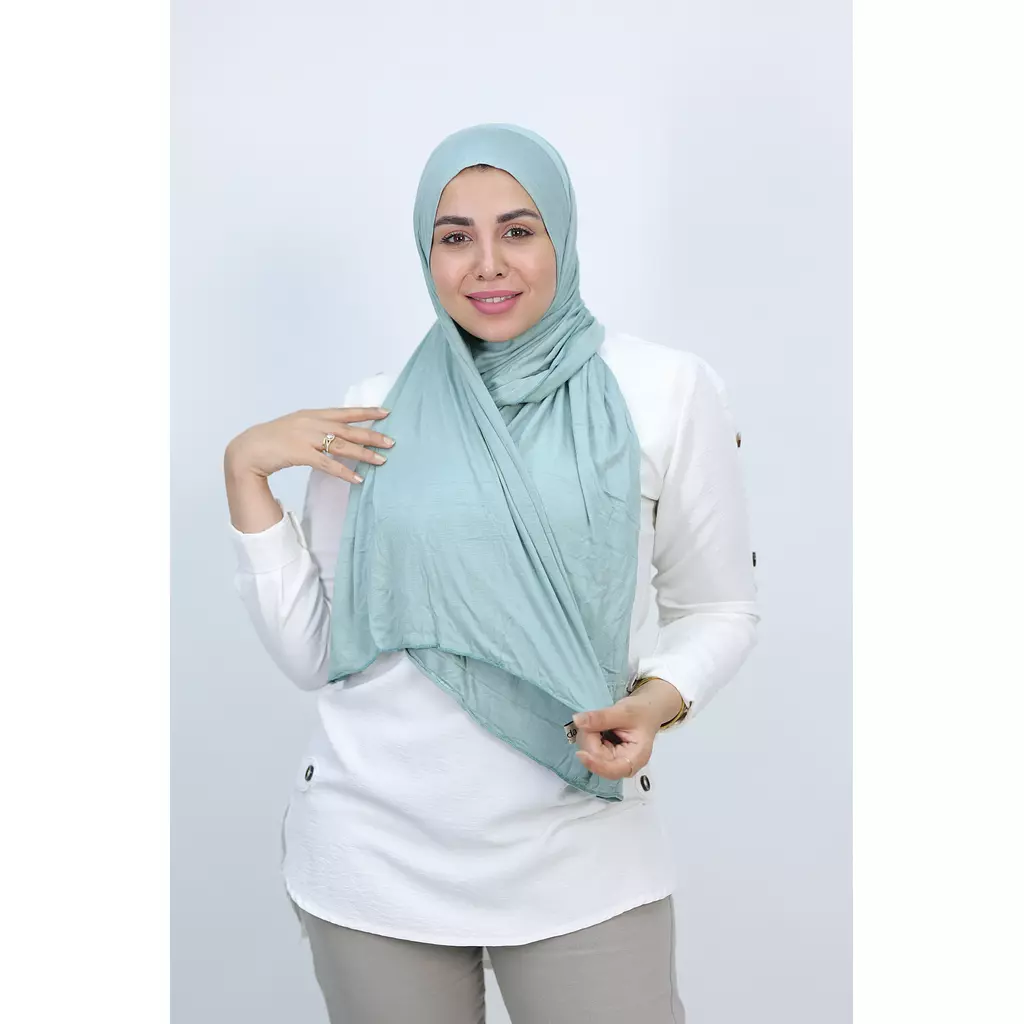 Jada Cotton Lycra Gel Hijab - Mint Green