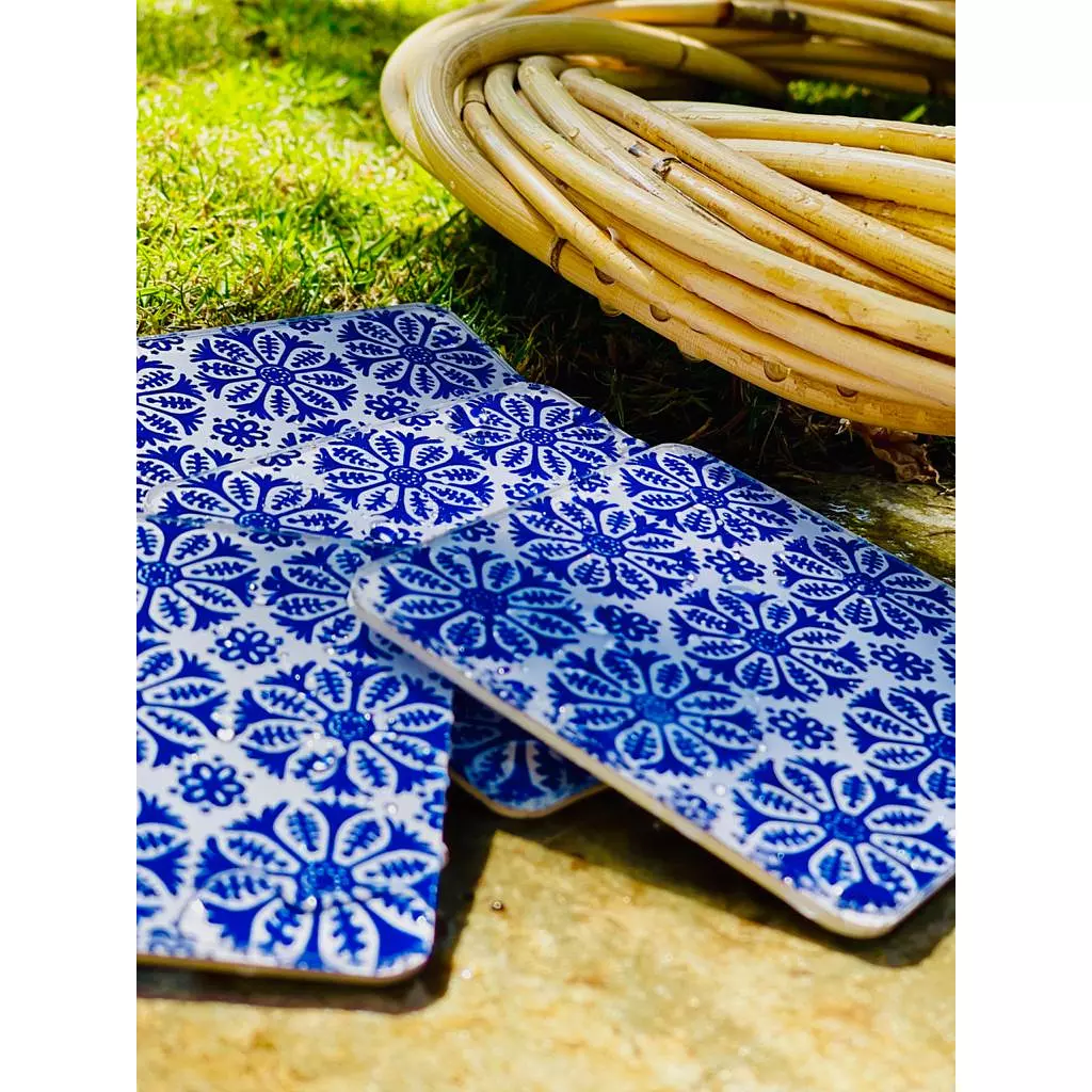 Blue Morrocan Tiles Coaster