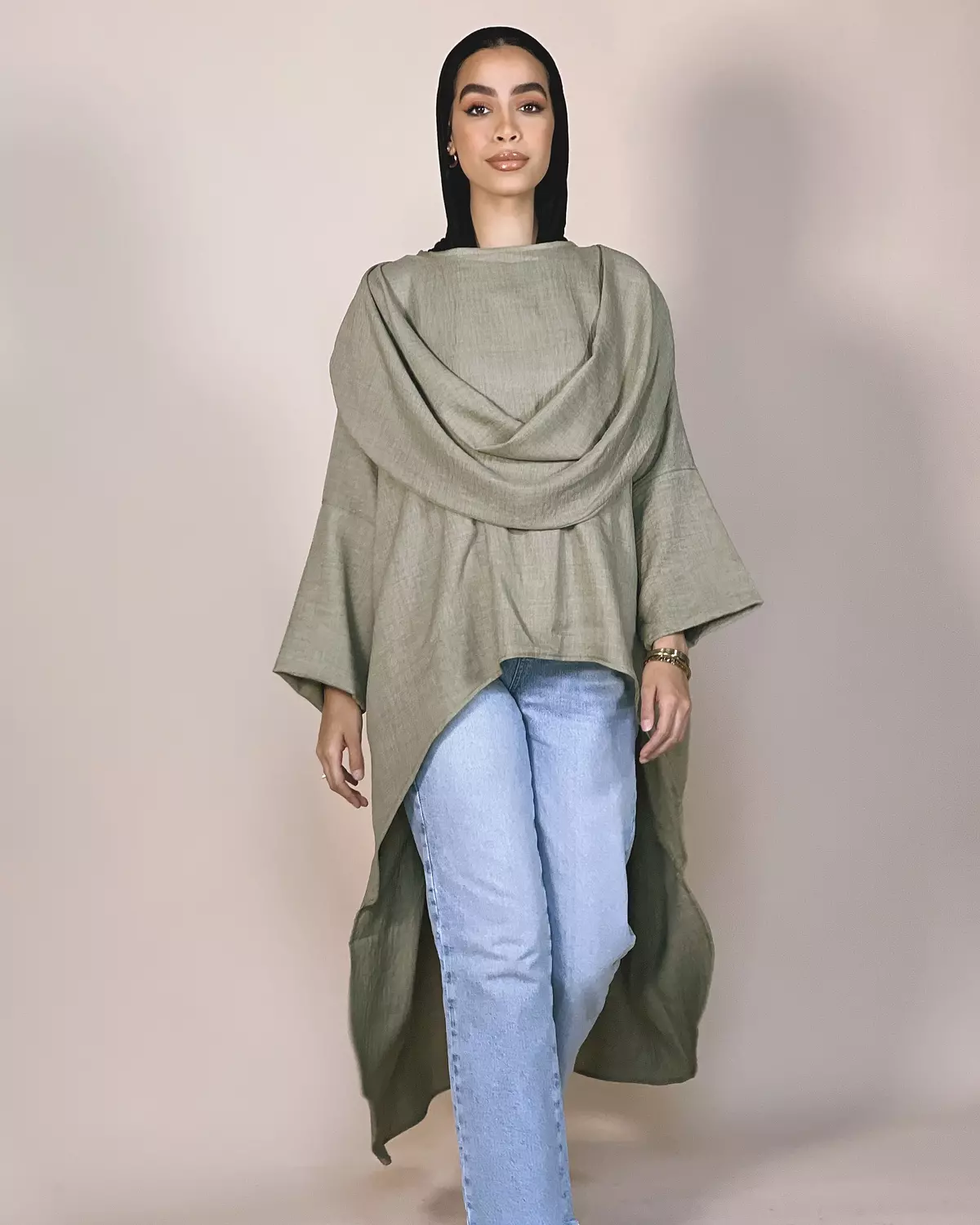 Olive Drape Tunic 0