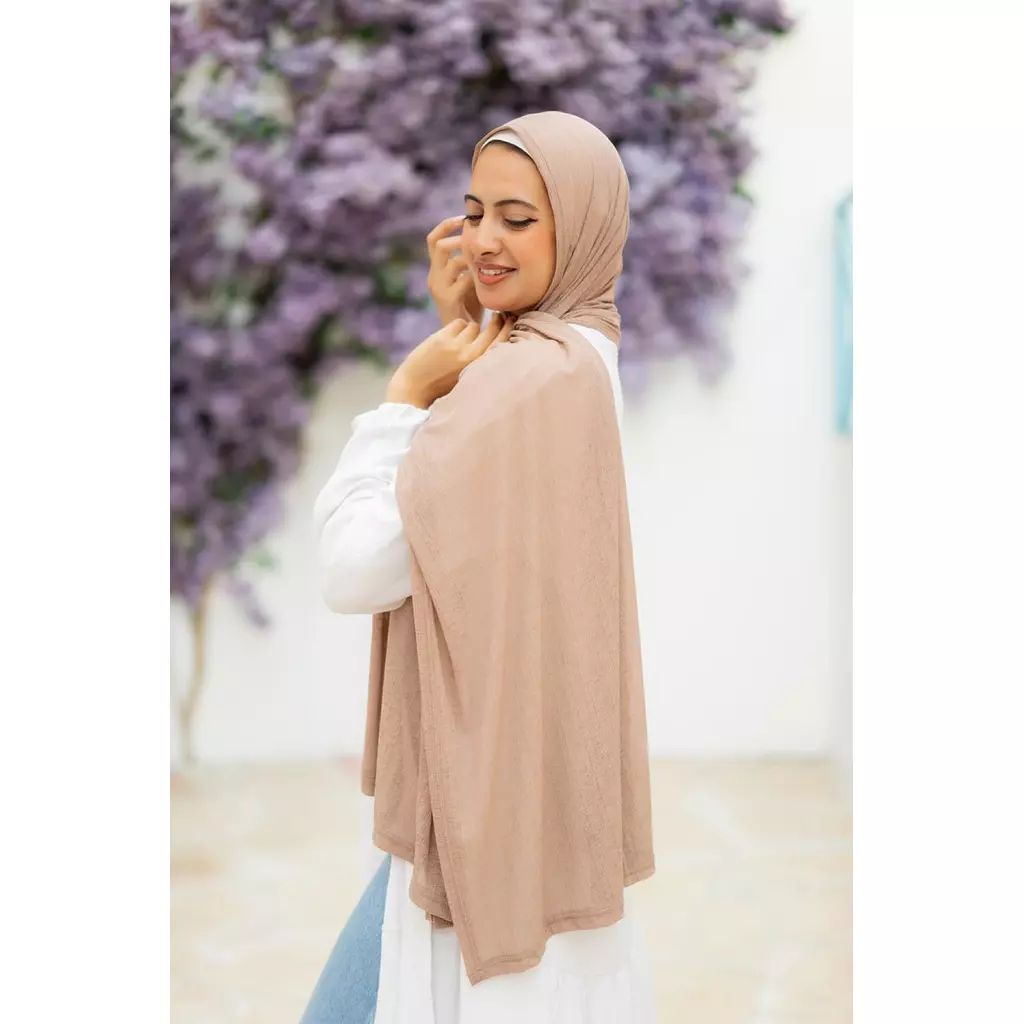 Light Coffee “Cacao” Kuwaiti Scarf