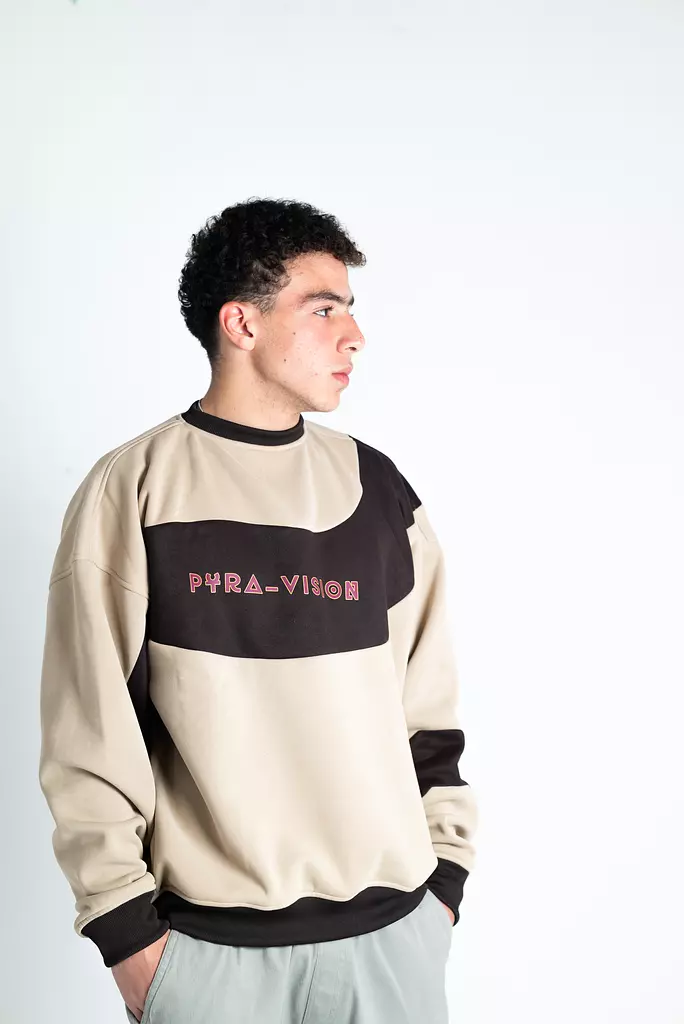 light brown crewneck